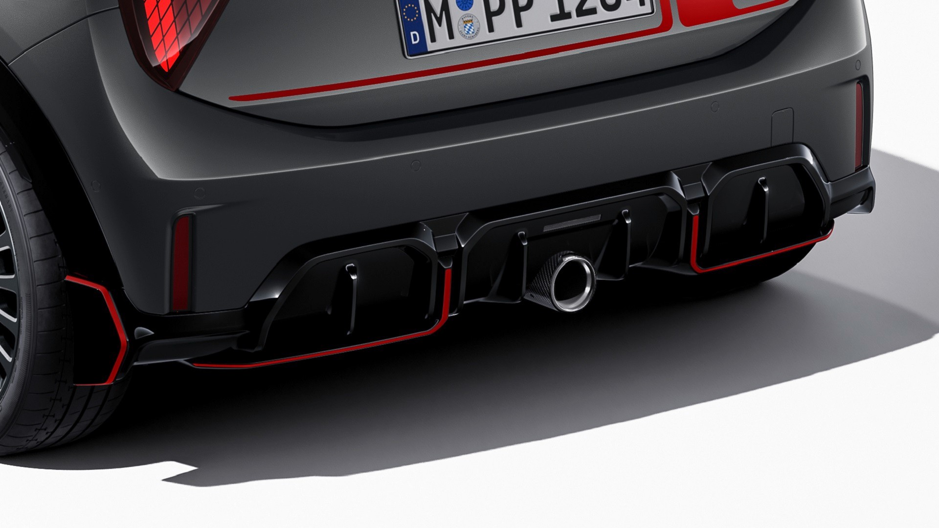 JCW Zubehör - JCW Heckdiffusor in hochglänzend.